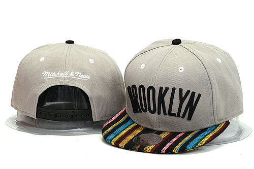 Brooklyn Nets Grey Snapback Hat YS 0613